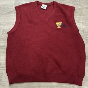 Rare Vintage Red Wine COOGI Golf Sweater Vest | The Presidents Cup | Size L